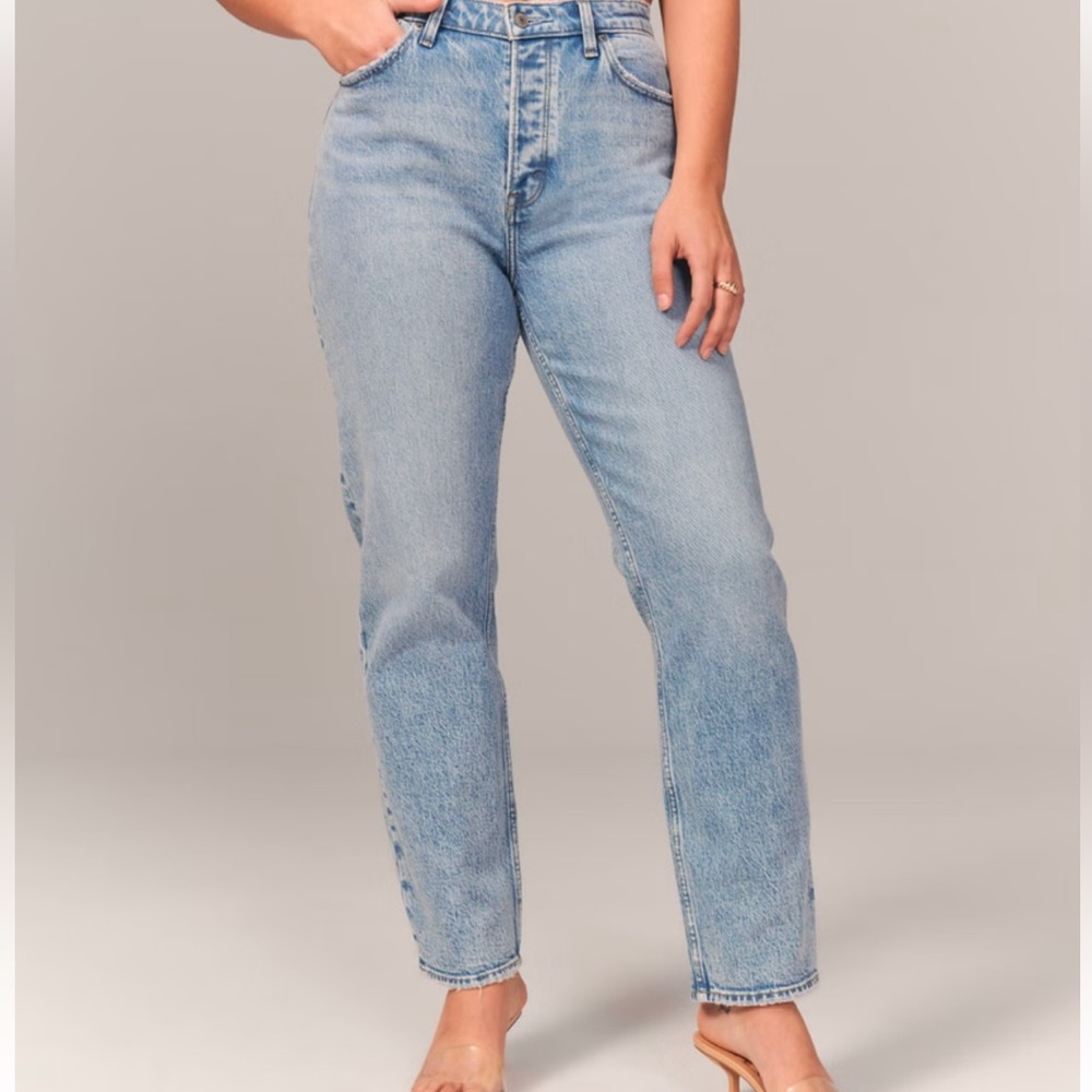 Abercrombie high rise dad jean sz 28 extra short inseam